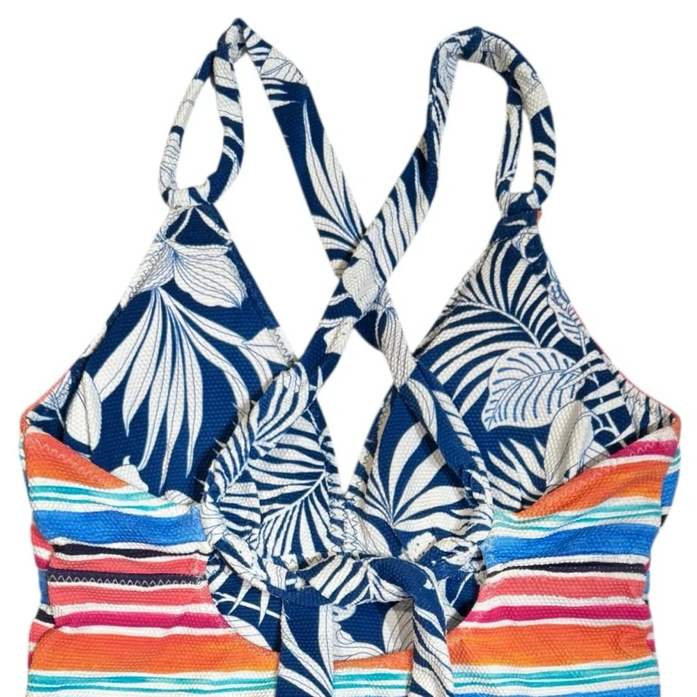 Tommy Bahama Island Cays Blooms Reversible Crossback Tankini Top